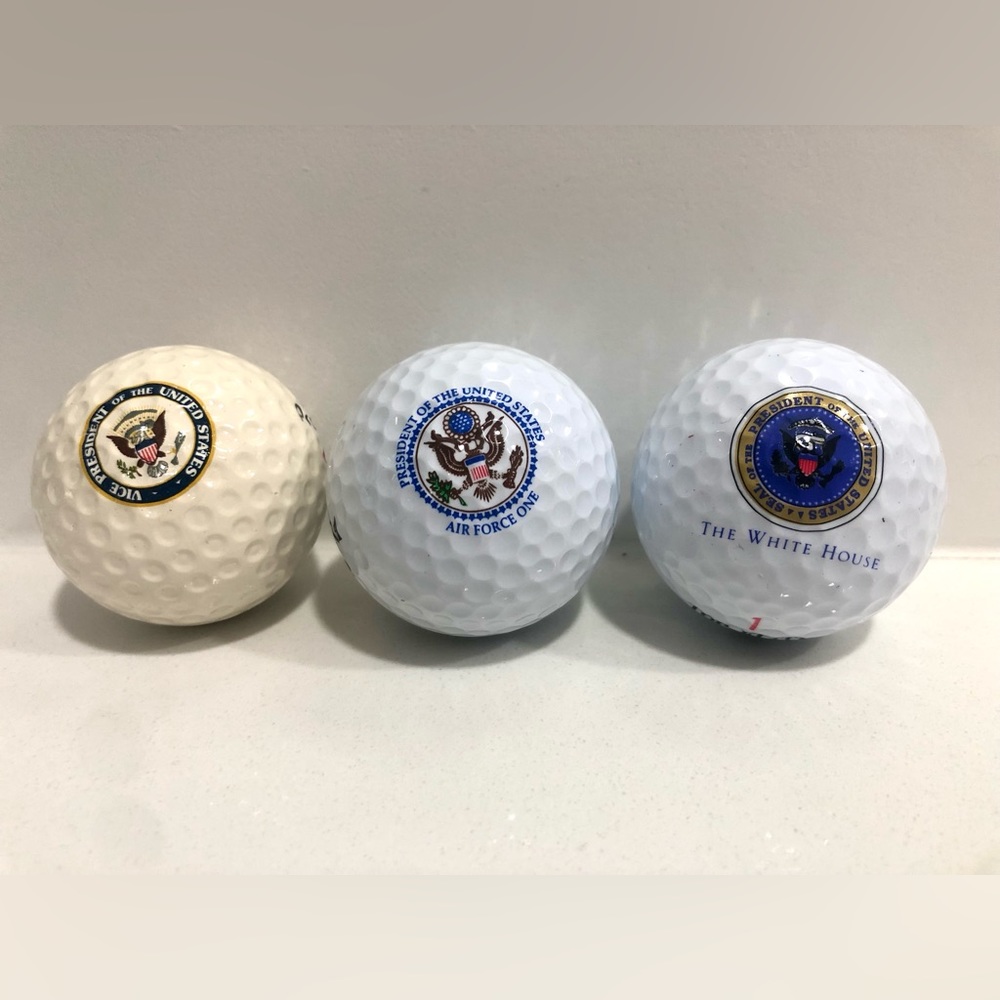 Trio of Collectible Presidential Golf Balls